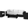 Comfort Garden Bahamas utendørs sofagruppe 5-seters med to lenestoler og bord med hylle