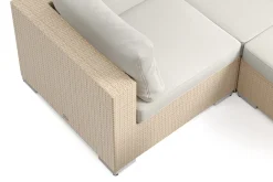 Comfort Garden Loungesett|Loungesett-Bahamas utendørs U-sofa 8-seters vendbar divan med åpen avslutning og bord med hylle