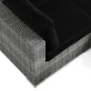 Comfort Garden Bahamas utendørs U-sofa 7-seters vendbar divan med åpen avslutning og bord med hylle