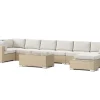 Comfort Garden Veranda & Terrasse-Bahamas utendørs U-sofa 8-seters vendbar divan med åpen avslutning og bord
