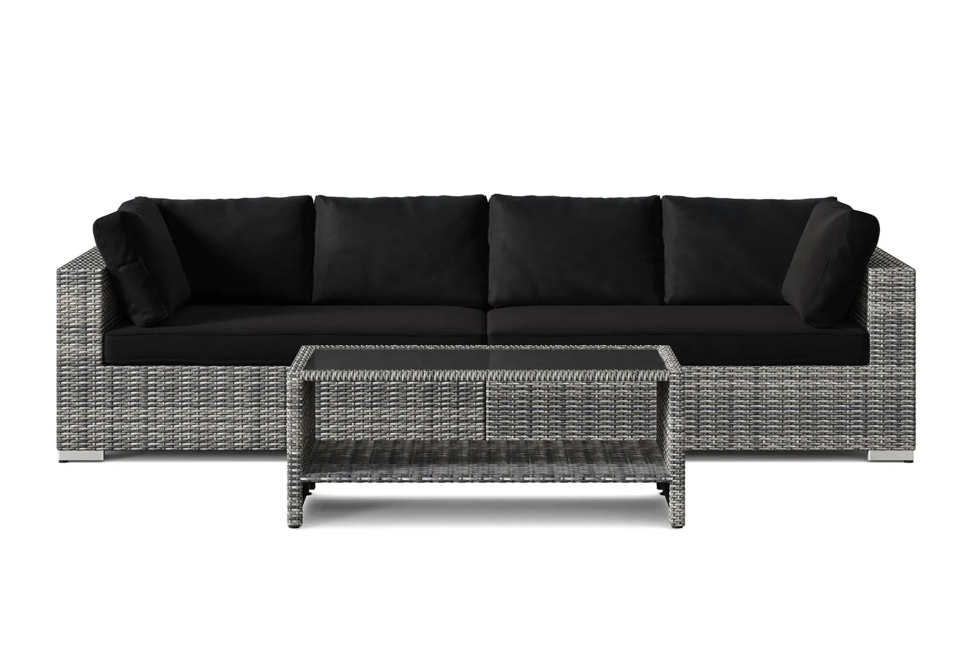 Comfort Garden Bahamas utesofa 4-seters med bord og hylle