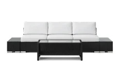 Comfort Garden Loungemøbler Salg|Loungesett-Bahamas utesofa 3-seters med bord med hylle