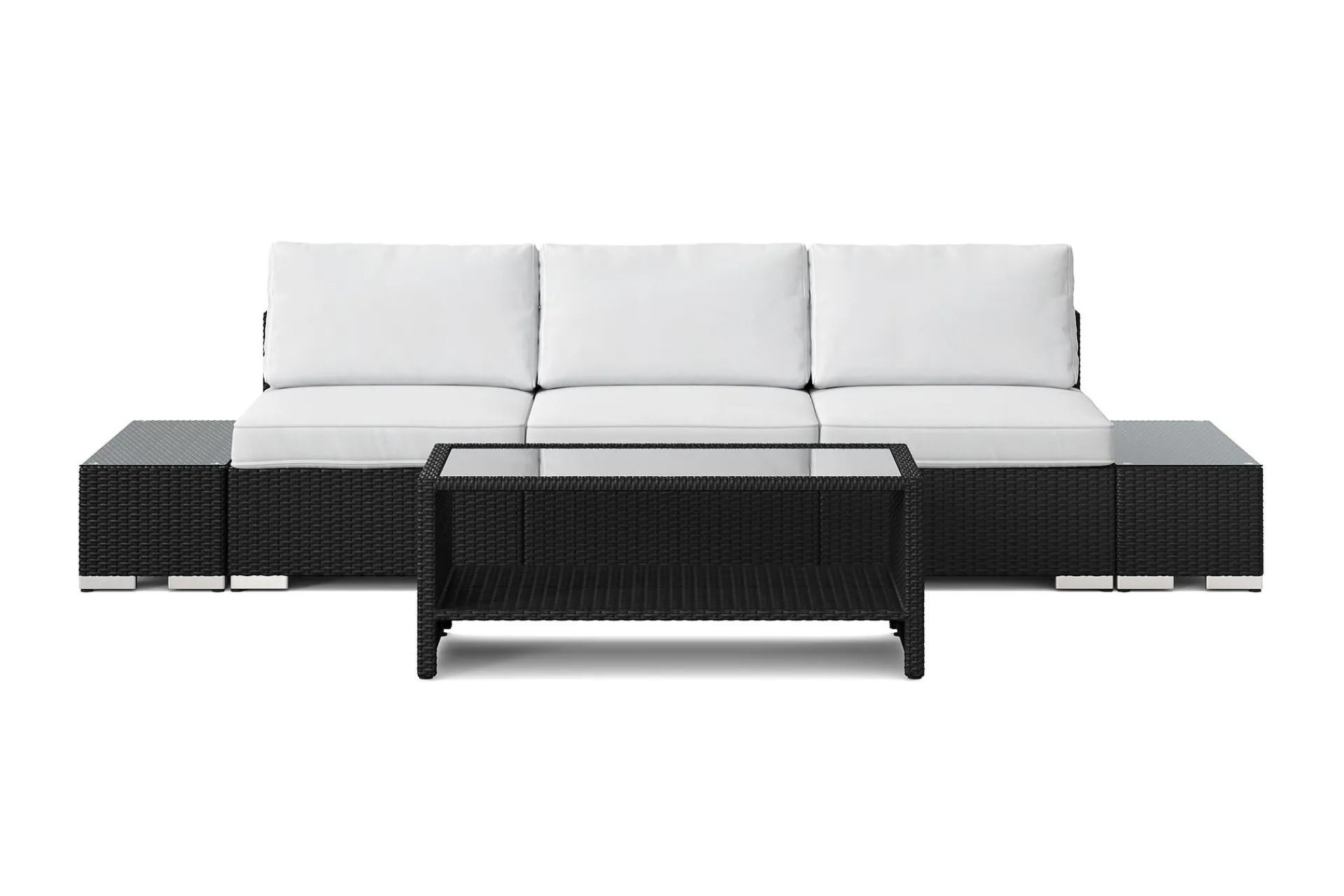 Comfort Garden Loungemøbler Salg|Loungesett-Bahamas utesofa 3-seters med bord med hylle
