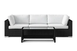 Comfort Garden Bahamas utesofa 3-seters med bord og hylle