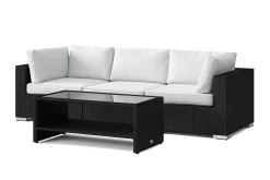 Comfort Garden Bahamas utesofa 3-seters med bord og hylle