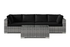 Comfort Garden Veranda & Terrasse-Bahamas utesofa 4-seters med bord Grå