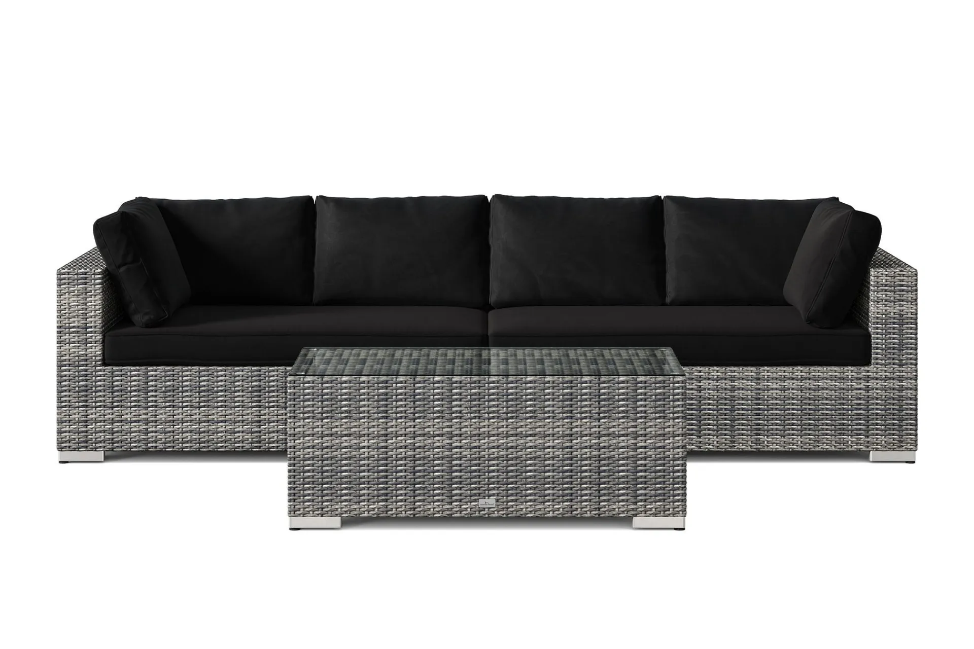 Comfort Garden Veranda & Terrasse-Bahamas utesofa 4-seters med bord Grå