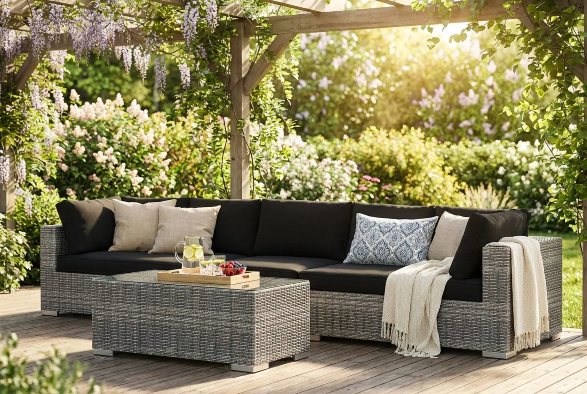 Comfort Garden Bahamas utesofa 5-seters med bord