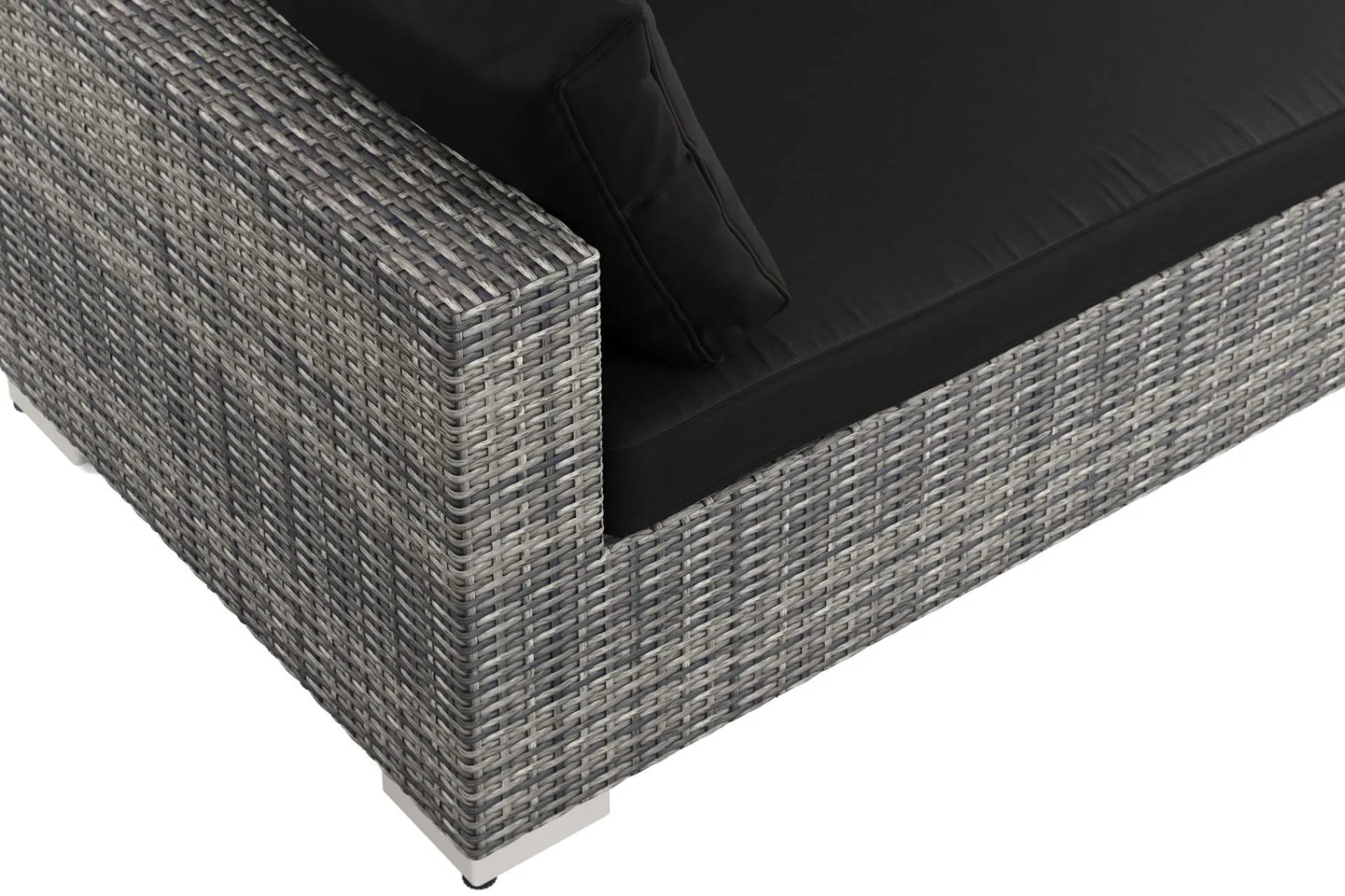 Comfort Garden Bahamas utesofa 5-seters vendbar sjeselong med avslutning og bord med hylle