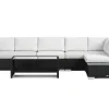 Comfort Garden Bahamas utesofa 6-seters vendbar sjeselong med avslutning og bord med hylle
