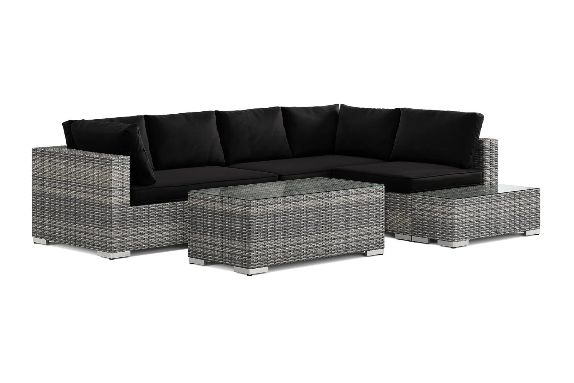 Comfort Garden Veranda & Terrasse-Bahamas utesofa 5-seters vendbar sjeselong med avslutning og bord