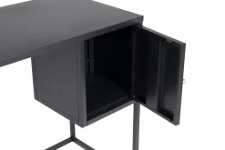Venture Home Kontorbord-Bakal Skrivebord 95 cm med Oppbevaring Skap Svart