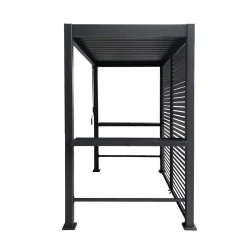 Byggesett Uterom|Lagringshus & Boder-Bakvegg til paviljong HOME4YOU Mirador Bbq Mørk grå