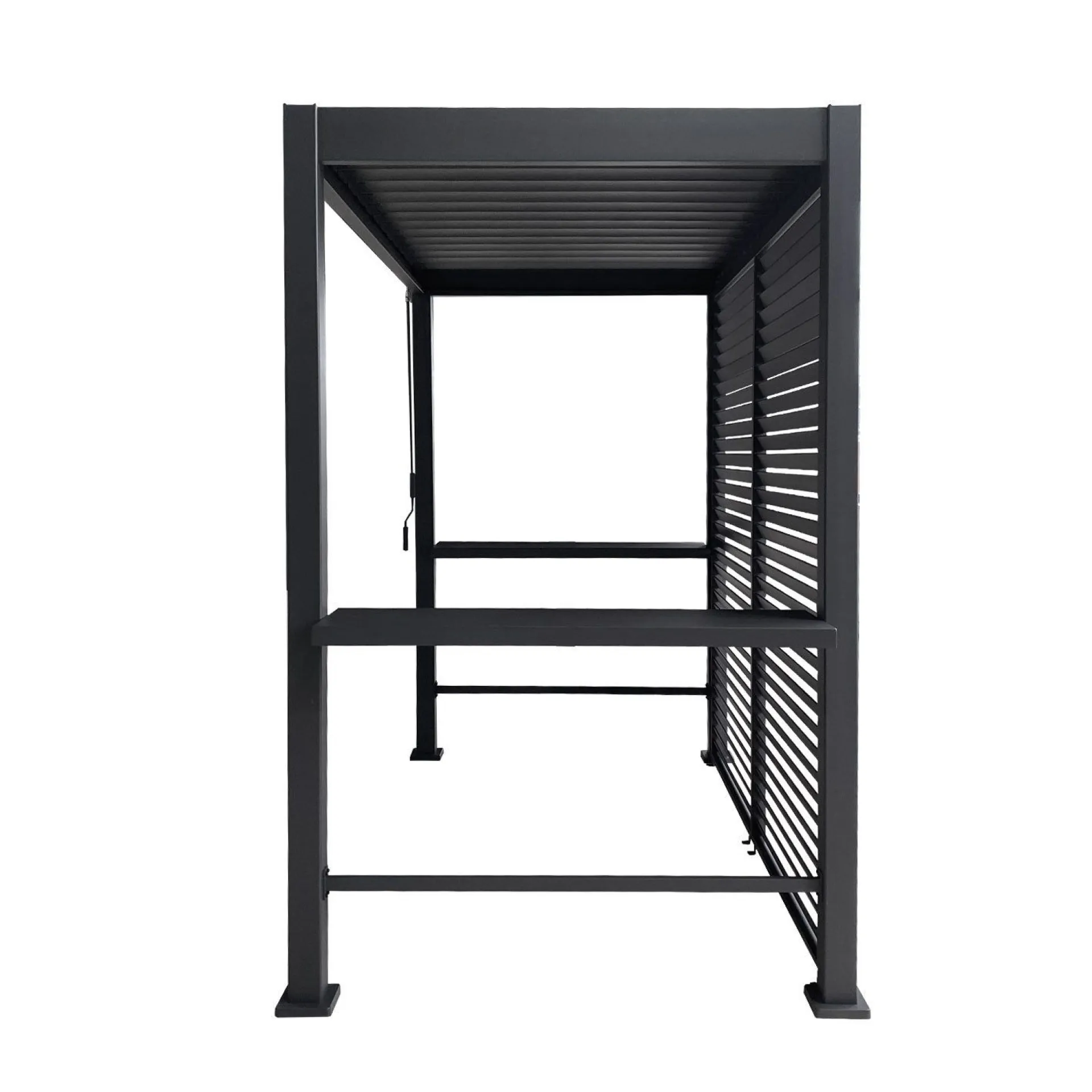 Byggesett Uterom|Lagringshus & Boder-Bakvegg til paviljong HOME4YOU Mirador Bbq Mørk grå