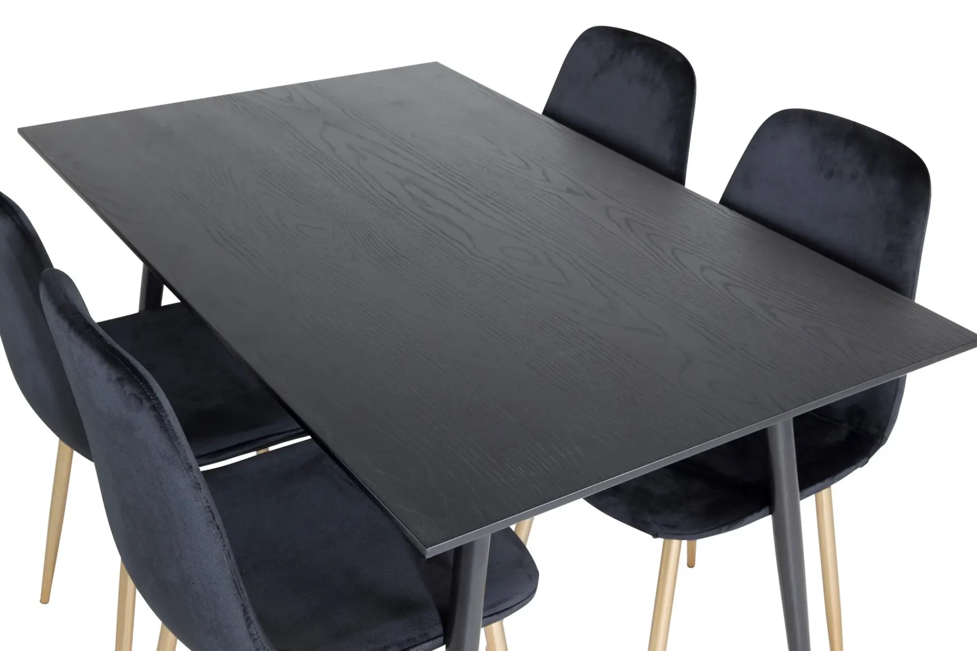 Venture Home Balisa Spisegruppe 120 cm inkl. 4 Pontus Fløyelsstoler