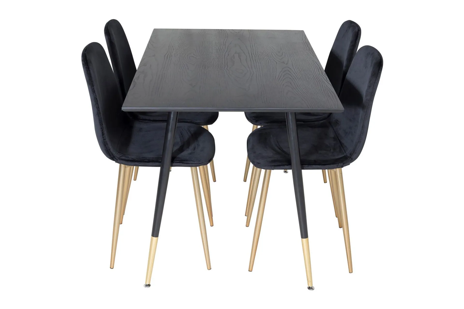 Venture Home Balisa Spisegruppe 120 cm inkl. 4 Pontus Fløyelsstoler