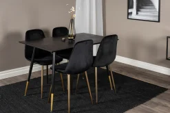 Venture Home Balisa Spisegruppe 120 cm inkl. 4 Pontus Fløyelsstoler