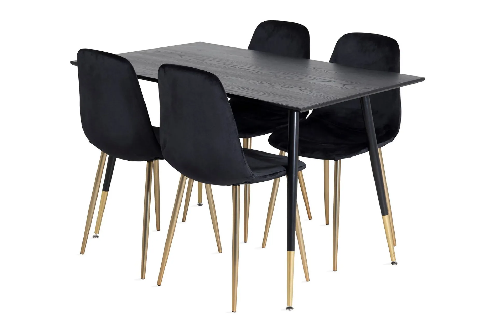 Venture Home Balisa Spisegruppe 120 cm inkl. 4 Pontus Fløyelsstoler