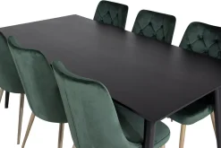 Venture Home Spisegrupper-Balisa Spisegruppe 180 cm inkl. 6 Valerie Lyx Stoler Svart