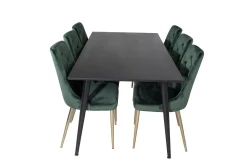 Venture Home Spisegrupper-Balisa Spisegruppe 180 cm inkl. 6 Valerie Lyx Stoler Svart