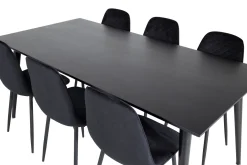Venture Home Spisegrupper-Balisa Spisegruppe 180 cm inkl. 6 Ypas Stoler Svart