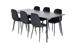 Venture Home Spisegrupper-Balisa Spisegruppe 180 cm inkl. 6 Ypas Stoler Svart