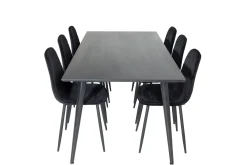 Venture Home Spisegrupper-Balisa Spisegruppe 180 cm inkl. 6 Ypas Stoler Svart