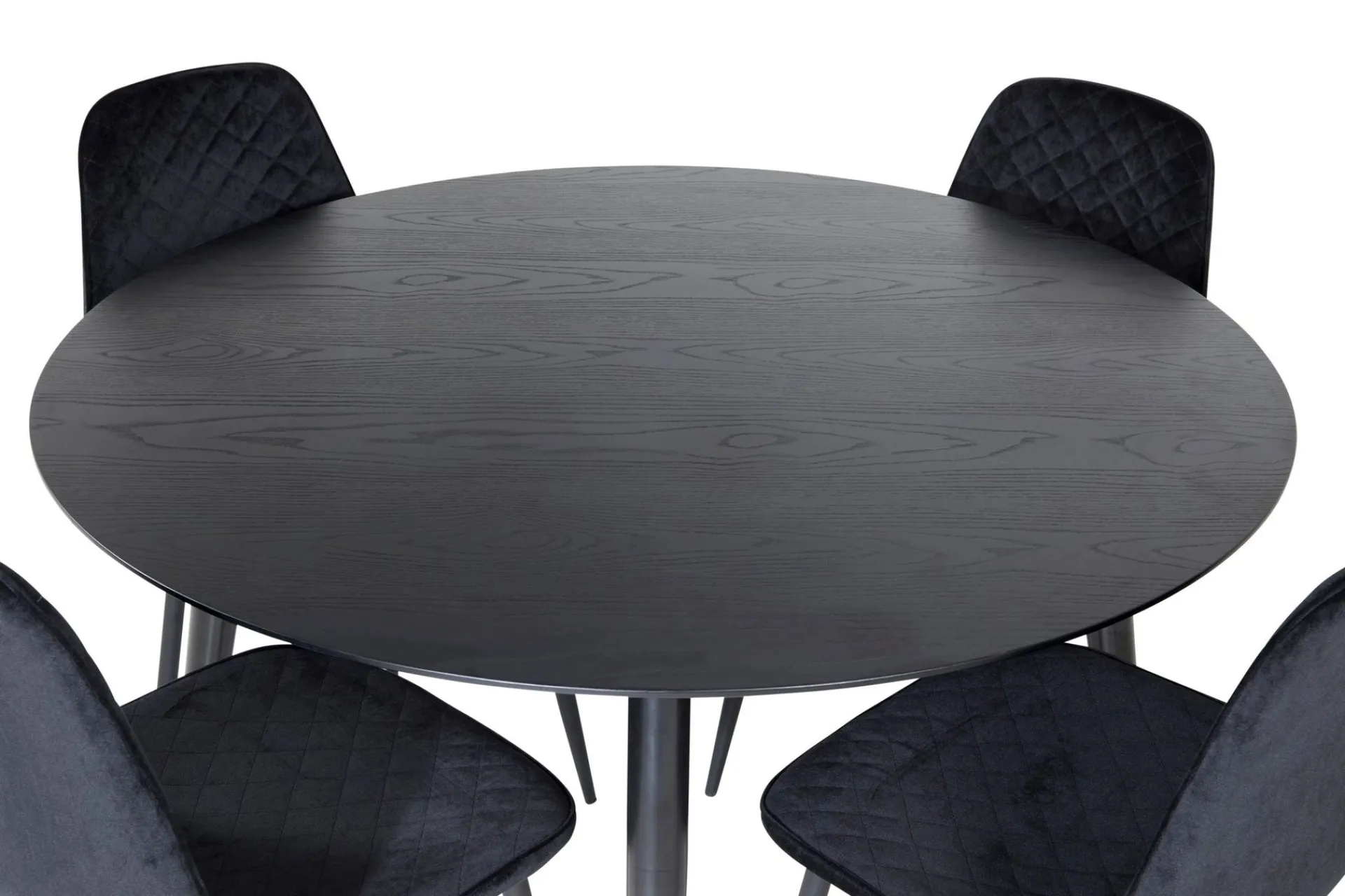 Venture Home Spisegrupper-Balisa Spisegruppe 115 cm Rund inkl. 4 Ypas Stoler Svart