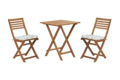 Balkongsett Bord + 2 Stoler Brun / Mintgrønn