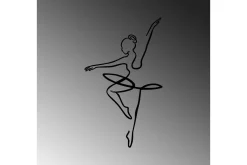 Skilt-Ballerina 1 Veggdekor Svart