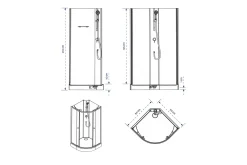 Bankestad Dusjkabinett 210 cm