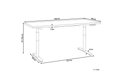 Kontorbord-Banner Skrivebord 80x180 cm Svart