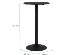 Barmøbler-Barbord HOME4YOU Ibiza D60x105 cm svart ask
