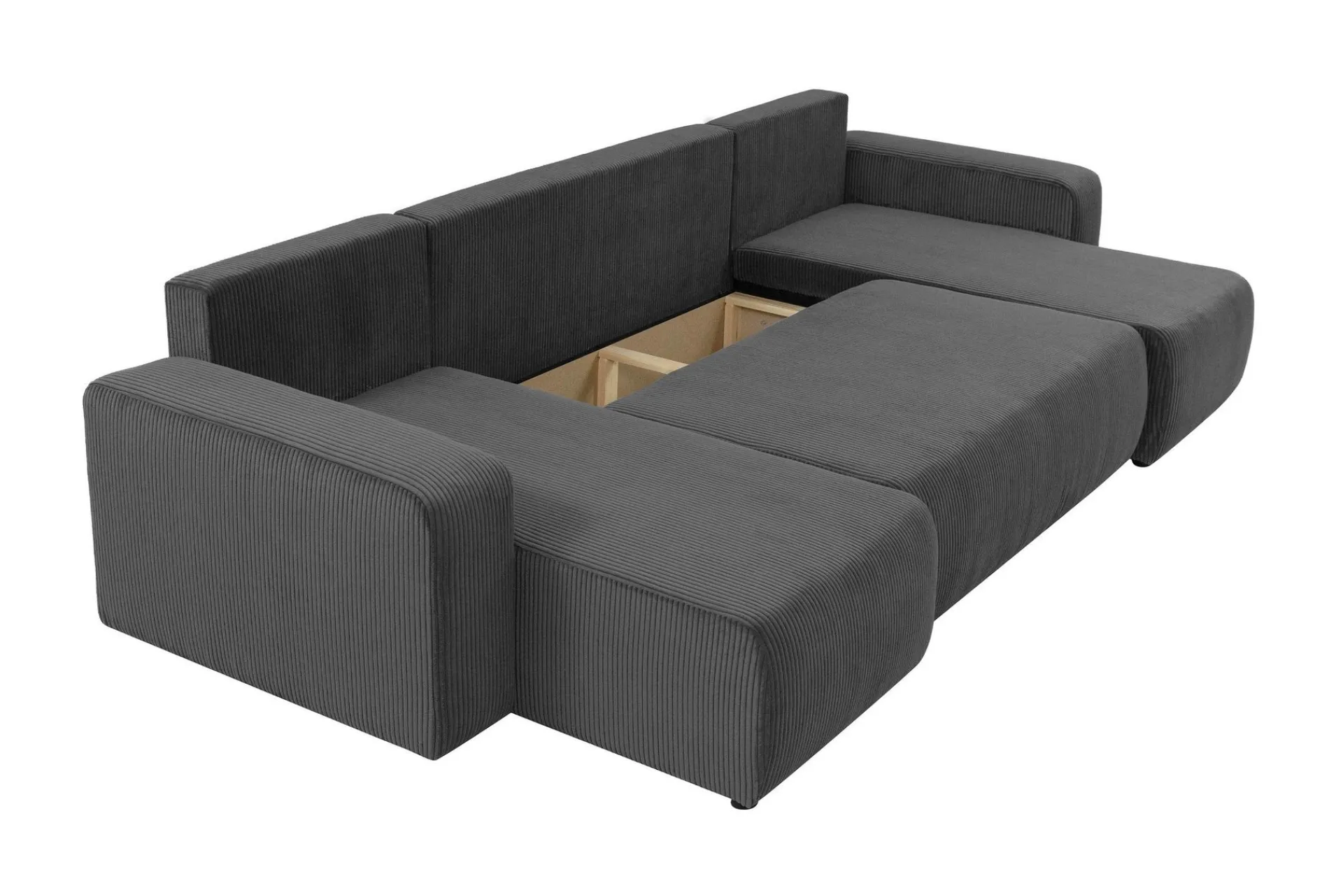 U-Sofa-Barile Sofa Dobbeldivan 4-seter Lyserød