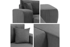 U-Sofa-Barile Sofa Dobbeldivan 4-seter Lyserød