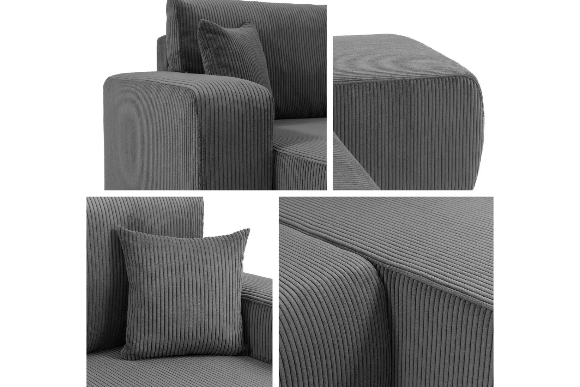 U-Sofa-Barile Sofa Dobbeldivan 4-seter Lyserød