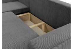 Sofa Med Sjeselong-Barile Sofa med Divan 3-seter Grey