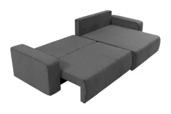 Sofa Med Sjeselong-Barile Sofa med Divan 3-seter Lysegrå