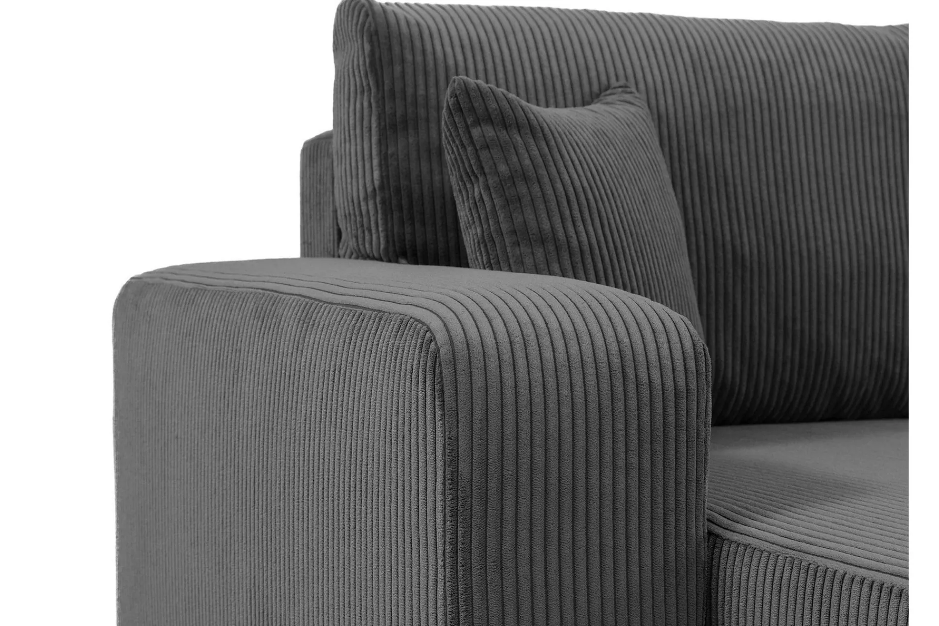 Sofa Med Sjeselong-Barile Sofa med Divan 3-seter Lysegrå