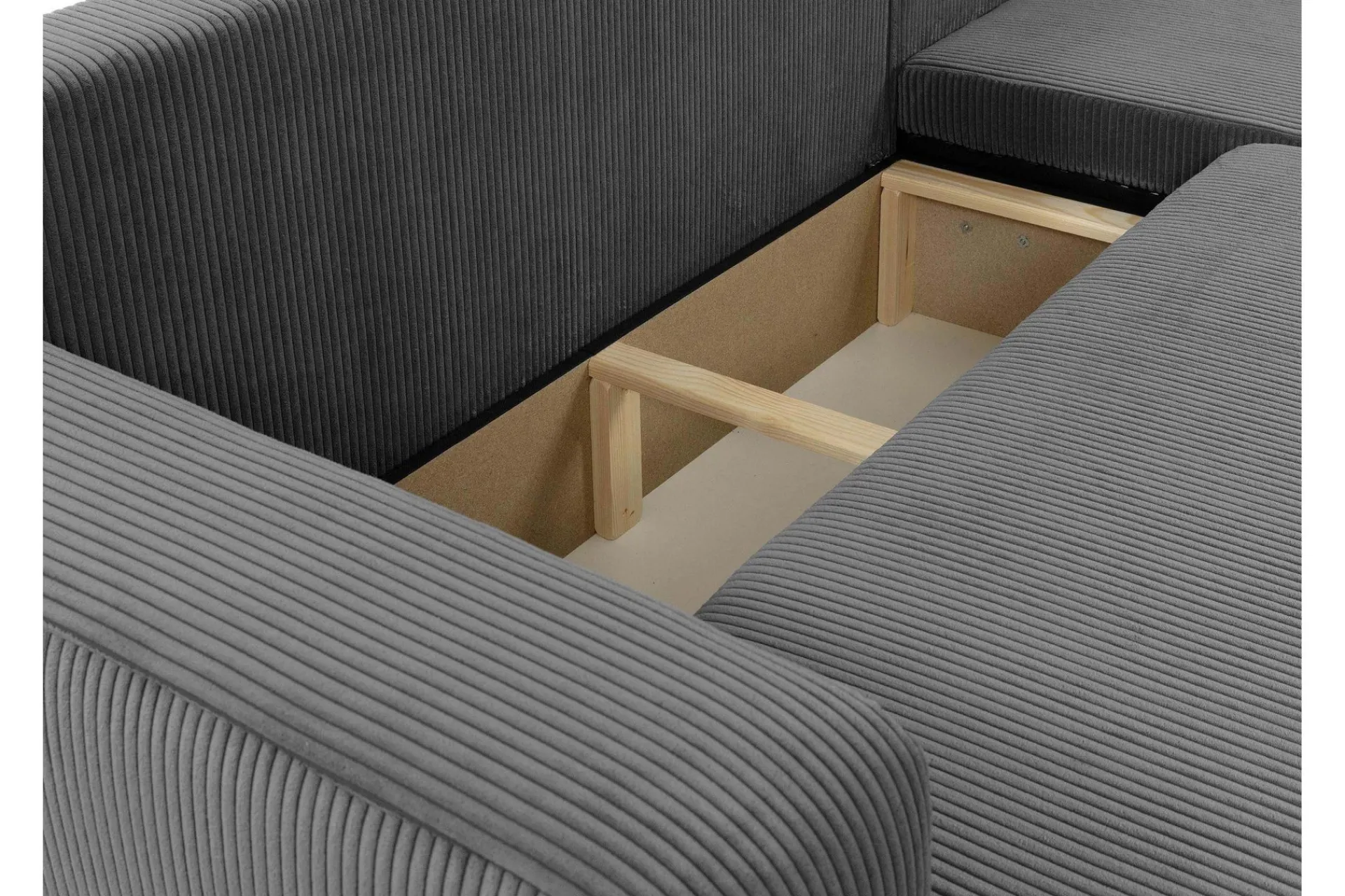 Sofa Med Sjeselong-Barile Sofa med Divan 3-seter Lysegrå