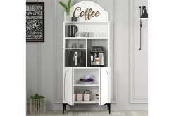 Skap|Vintilbehør-Bar Kaffeskap Hazim To Hvit / Svart Hvit,Svart