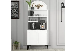 Skap|Vintilbehør-Bar Kaffeskap Hazim To Hvit / Svart Hvit,Svart