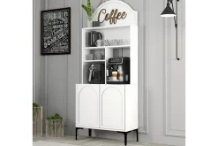 Skap|Vintilbehør-Bar Kaffeskap Hazim To Hvit / Svart Hvit,Svart