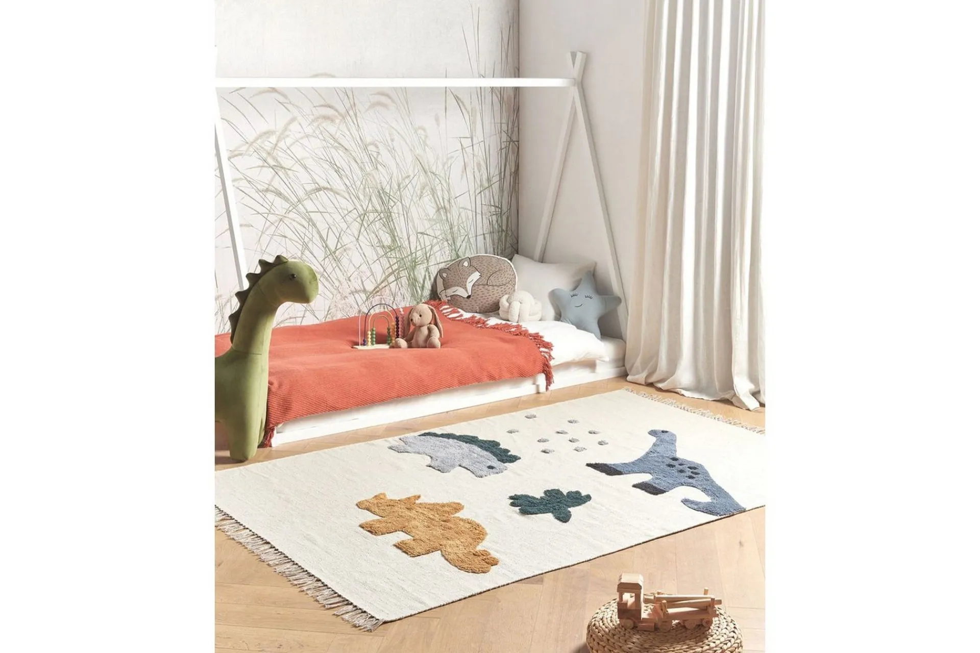 Barnetekstiler|Barnetepper-Barnematte Gharta Beige,Grey