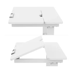 Barnebord-Barneskrivebord HOME4YOU Ergo Kid med 1 motor 112x60x56-80 cm Hvit