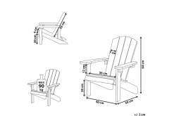 Solstoler-Barnestol Adirondack Blå