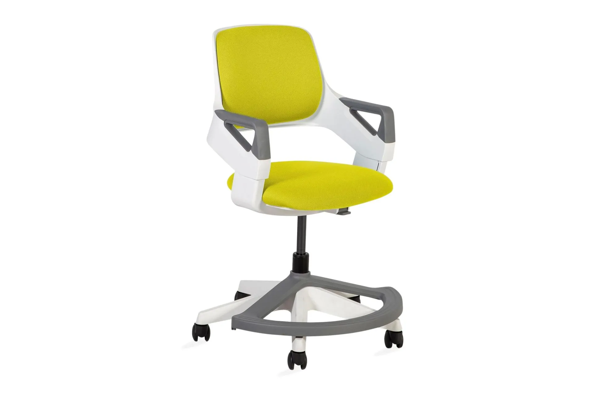 Barnestol-Barnestol ROOKEE i 4-14 år 64x64xH76-93cm gul/ hvit Hvit,Grey,Grønn