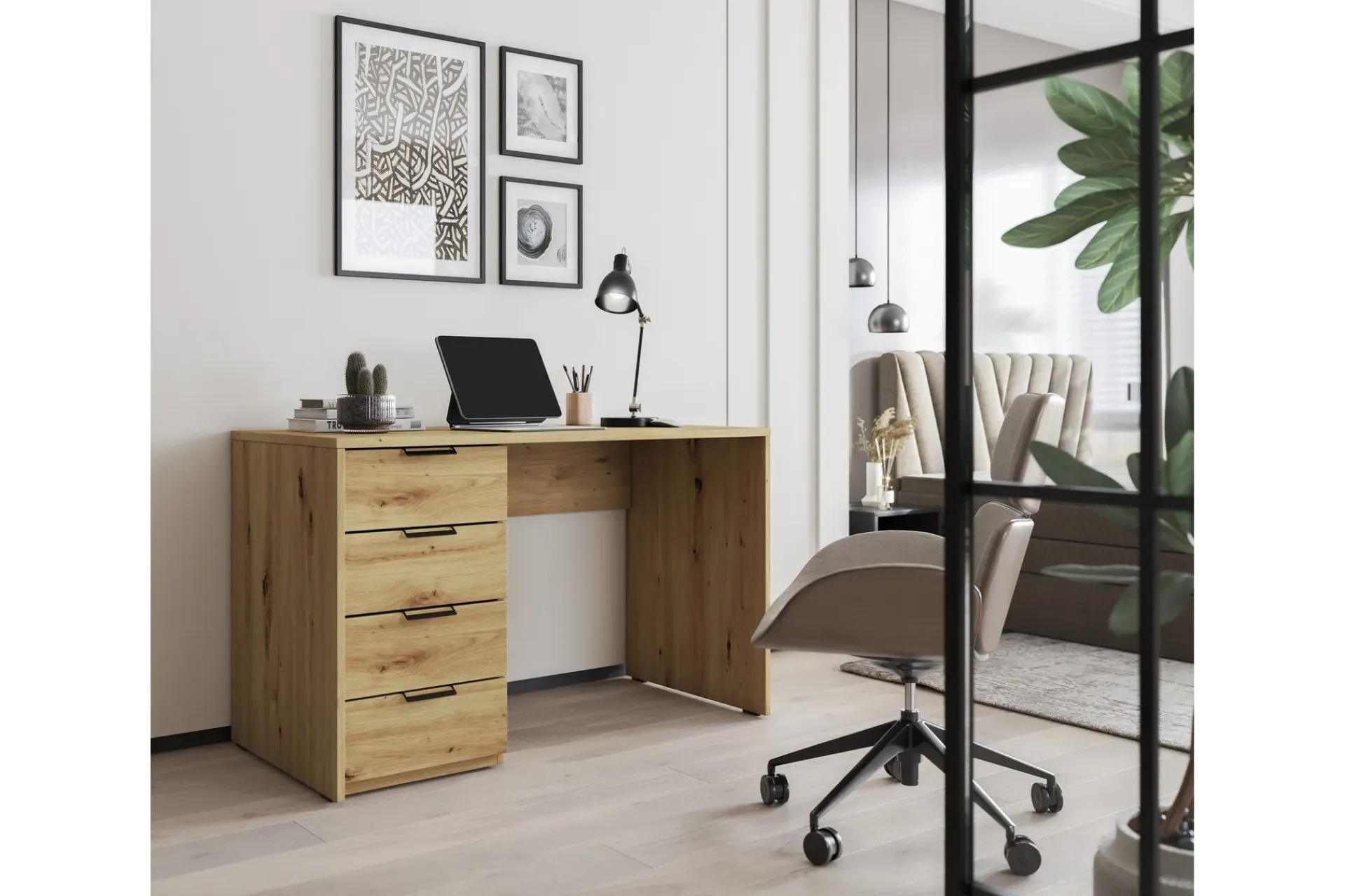 Kontorbord-Barold Skrivebord 120x60 cm Brun