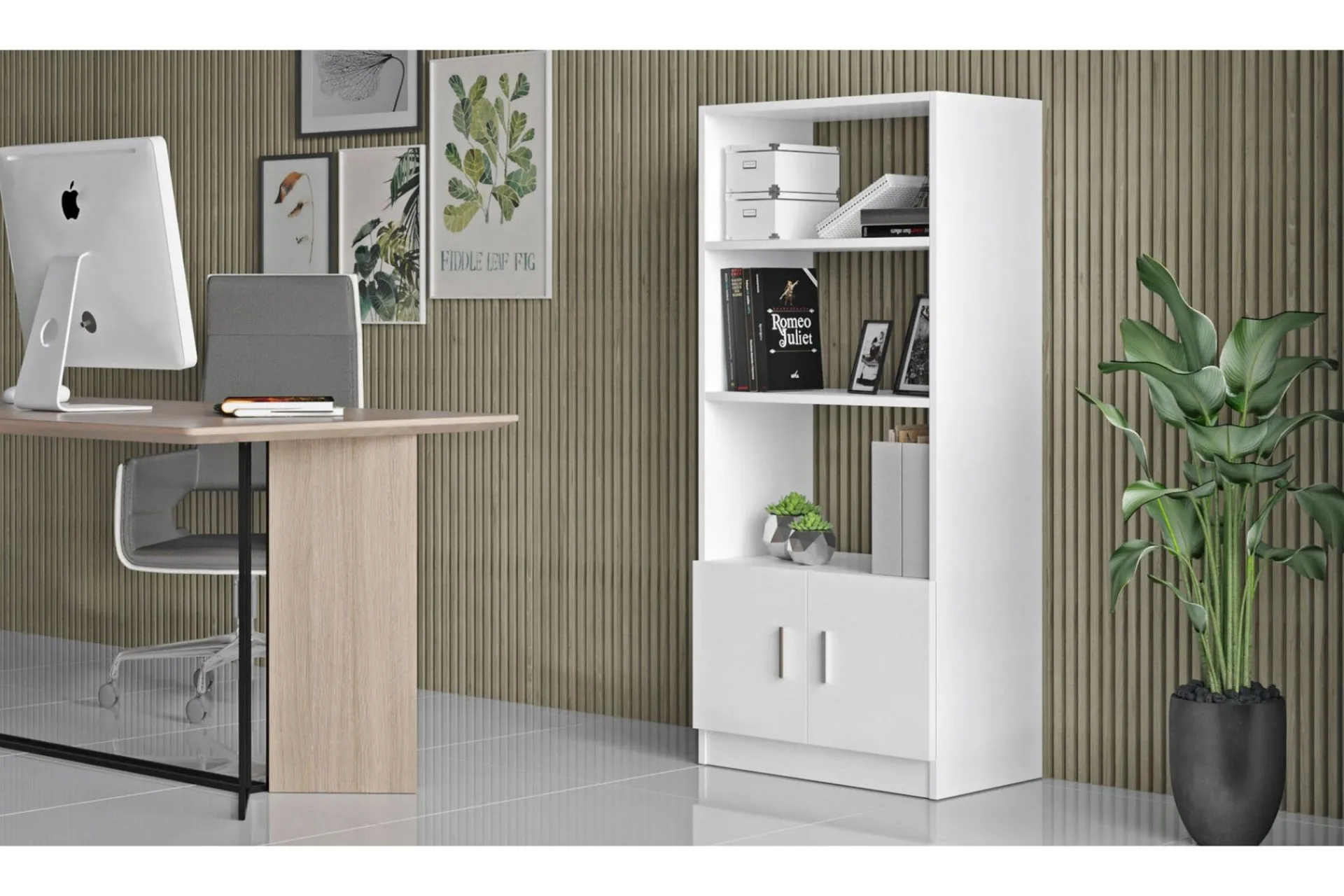 Bokhylle-Barrock Bokhylle 38x64 cm Hvit