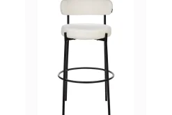 Barstol Beliani Allison set om 2 Beige-Svart White
